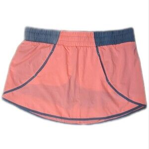 Avalanche coral pink & gray athletic skirt/skort/shorts, interior drawstring L